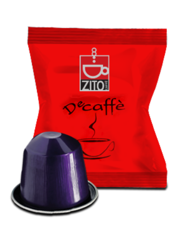 100 CAPSULE COMPATIBILI NESPRESSO - ZITO CAFFE' - DECAFFEINATO (4/25)