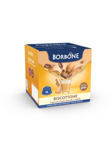 64 capsule compatibili Dolce Gusto - Borbone - Gusto Biscottone