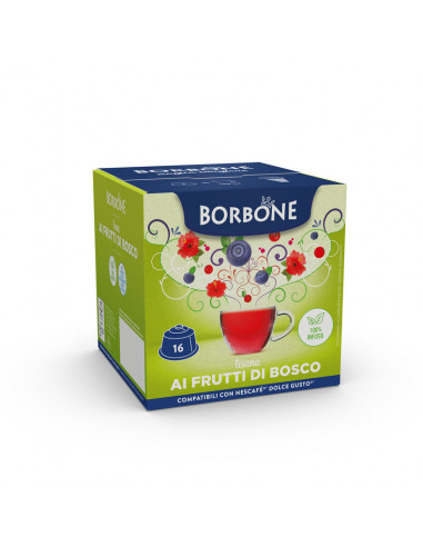 64 capsule compatibili Dolce Gusto - Borbone - Gusto Frutti di Bosco