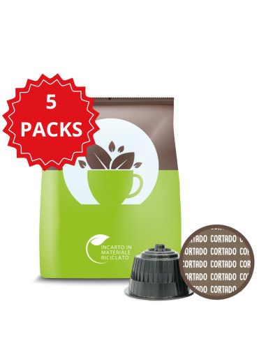 5 SACCHETTI CAPSULE COMPATIBILI DOLCE GUSTO CORTADO