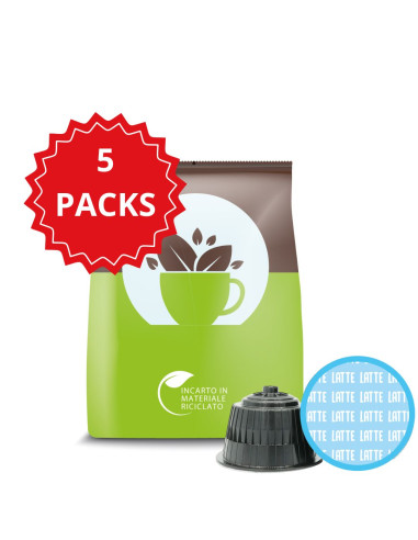 5 SACCHETTI CAPSULE COMPATIBILI DOLCE GUSTO LATTE