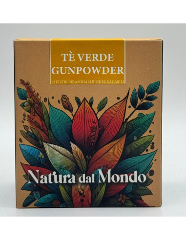 Filtri Piramidali seta THE VERDE GUNPOWDER 2,5 gr - 12 pz